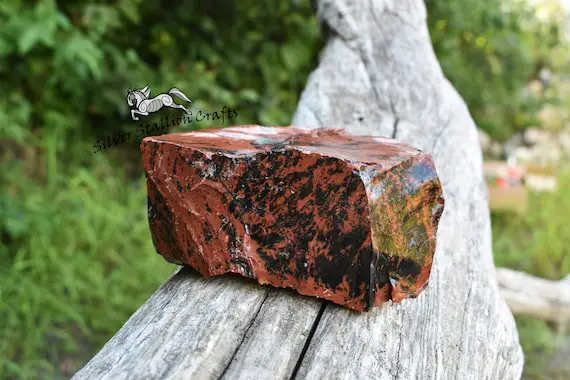 Obsidian, Mahogany - 1.4lbs / 669g - Raw Chunk - Natural, Gemstone, Tumblestone, Bulk, Wholesale, Healing Crystals