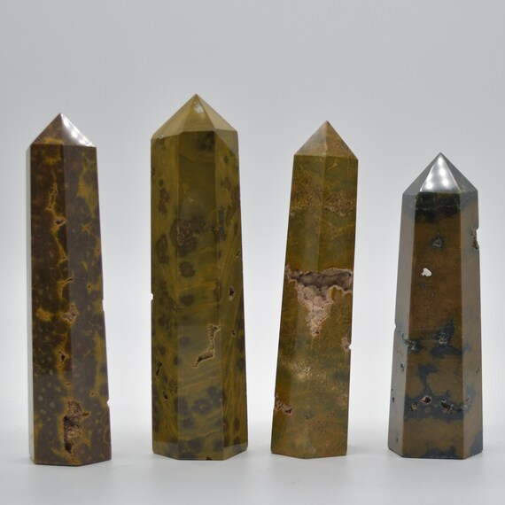 Ocean Jasper Crystal Point / Tower / Wand - 1 Count - Choose From 8 Sizes