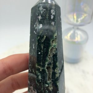 Ocean Jasper Crystal Point — Crystal Wand Gemstone Generator Tower | Natural genuine stones & crystals in various shapes & sizes. Buy raw cut, tumbled, or polished gemstones for making jewelry or crystal healing energy vibration raising reiki stones. #crystals #gemstones #crystalhealing #crystalsandgemstones #energyhealing #affiliate #ad