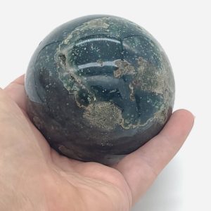 Sale!! Ocean Jasper large sphere, green with blues. Raw ocean jasper. | Natural genuine stones & crystals in various shapes & sizes. Buy raw cut, tumbled, or polished gemstones for making jewelry or crystal healing energy vibration raising reiki stones. #crystals #gemstones #crystalhealing #crystalsandgemstones #energyhealing #affiliate #ad