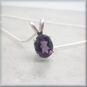 Shop Alexandrite Necklaces! Oval Alexandrite Necklace, Sterling Silver, June Birthstone, June Birthday Gift, Gemstone, 9×7 mm Alexandrite Pendant, Soitaire, Layering | Natural genuine Alexandrite necklaces. Buy crystal jewelry, handmade handcrafted artisan jewelry for women.  Unique handmade gift ideas. #jewelry #beadednecklaces #beadedjewelry #gift #shopping #handmadejewelry #fashion #style #product #necklaces #affiliate #ad