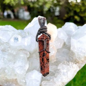 Shop Obsidian Pendants! Oxidized Mahogany Obsidian Pendant | Natural genuine Obsidian pendants. Buy crystal jewelry, handmade handcrafted artisan jewelry for women.  Unique handmade gift ideas. #jewelry #beadedpendants #beadedjewelry #gift #shopping #handmadejewelry #fashion #style #product #pendants #affiliate #ad
