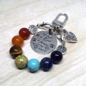 Shop Chakra Beads! Pet memorial keyring, dog memorial gift, sympathy gift, Chakra beaded Keychain,Seven Chakra Keyring, angel wings Keychain, Chakra Gift | Shop jewelry making and beading supplies, tools & findings for DIY jewelry making and crafts. #jewelrymaking #diyjewelry #jewelrycrafts #jewelrysupplies #beading #affiliate #ad