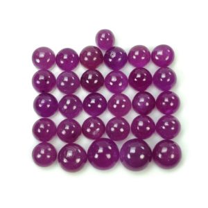 Shop Ruby Cabochons! PURPLE RUBY Gemstone Cabochon : 49.80cts Natural Untreated Unheated Ruby Round Shape Cabochon 5mm – 8mm 30pcs | Natural genuine stones & crystals in various shapes & sizes. Buy raw cut, tumbled, or polished gemstones for making jewelry or crystal healing energy vibration raising reiki stones. #crystals #gemstones #crystalhealing #crystalsandgemstones #energyhealing #affiliate #ad