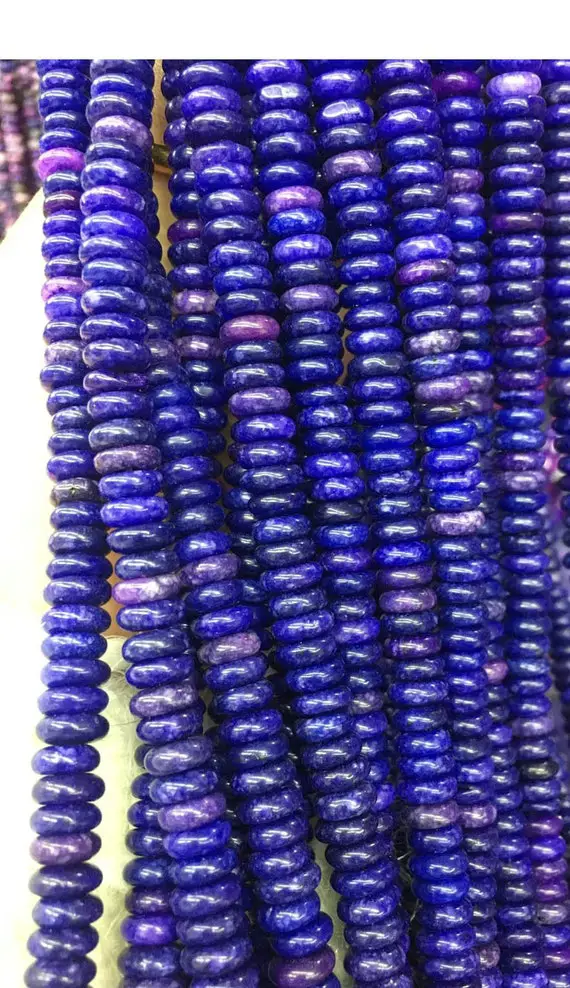 Purple Violet Sugilite Jewelry  8mm 10mm 12mm Red  Jade  Rondelle Heishi Jadeite Stone Beads 16" Full Strand