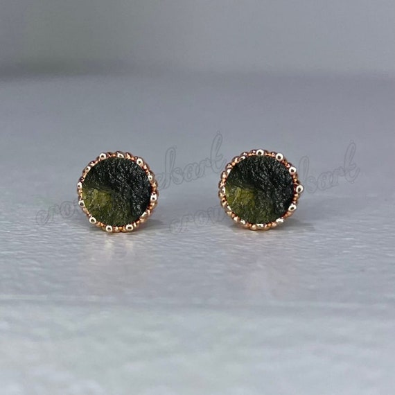 Raw Moldavite Earring, 925 Silver Earring, Handmade Earring. Gift For Her, Women Gift, Crismas Gift