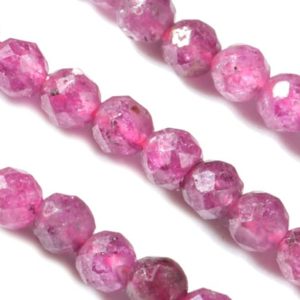 Shop Ruby Round Beads! Ruby Round Beads 2mm – 15.5 inch – Faceted Round Gemstone Beads – Natural Stone Beads – 2x2mm – NS1155 | Natural genuine round Ruby beads for beading and jewelry making.  #jewelry #beads #beadedjewelry #diyjewelry #jewelrymaking #beadstore #beading #affiliate #ad