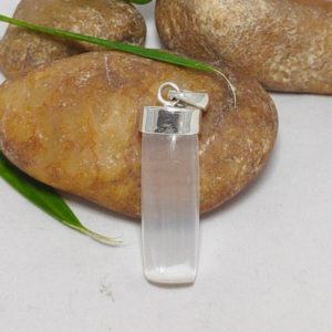 Shop Selenite Pendants! Selenite Pendant, Selenite Necklace, 925 Silver Pendant, White Selenite Cabochon, Selenite, Selenite Cap Necklace, Sale | Natural genuine Selenite pendants. Buy crystal jewelry, handmade handcrafted artisan jewelry for women.  Unique handmade gift ideas. #jewelry #beadedpendants #beadedjewelry #gift #shopping #handmadejewelry #fashion #style #product #pendants #affiliate #ad