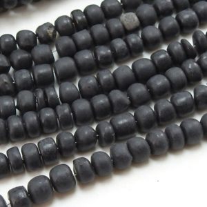 Shop Shungite Beads! Shungite Smooth Matte Polished Roundel Beads/16Inches Strand/Wholesaler Supplies/New Arrival/100%Natural/B17 | Natural genuine rondelle Shungite beads for beading and jewelry making.  #jewelry #beads #beadedjewelry #diyjewelry #jewelrymaking #beadstore #beading #affiliate #ad