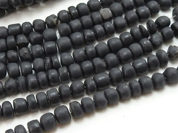 Shungite Smooth Matte Polished Roundel Bead/16inches Strand/wholesaler Supplies/new Arrival/100%natural/wb4