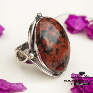 Shop Mahogany Obsidian Rings! Silver Obsidian Ring, Mahogany Ring, Mahogany Obsidian, Obsidian Ring, Mahogany, Obsidian Jewelry, Handmade Ring, Stone Ring, Statement Ring | Natural genuine Mahogany Obsidian rings, simple unique handcrafted gemstone rings. #rings #jewelry #shopping #gift #handmade #fashion #style #affiliate #ad