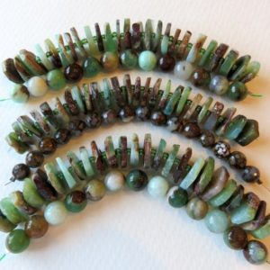 Shop Chrysoprase Bead Shapes! SIZZLING SALE, Natural Australian Green Chrysoprase, Natural Chrysoprase Disc Beads, Chrysoprase Round Beads, OOAK Gemstone Set, Agate Beads | Natural genuine other-shape Chrysoprase beads for beading and jewelry making.  #jewelry #beads #beadedjewelry #diyjewelry #jewelrymaking #beadstore #beading #affiliate #ad