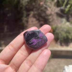 Shop Sugilite Stones & Crystals! small sugilite tumble freeform || rare high quality crystals, dark purple fibrous richterite, manganese, from South Africa | Natural genuine stones & crystals in various shapes & sizes. Buy raw cut, tumbled, or polished gemstones for making jewelry or crystal healing energy vibration raising reiki stones. #crystals #gemstones #crystalhealing #crystalsandgemstones #energyhealing #affiliate #ad