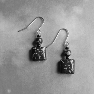 Shop Snowflake Obsidian Earrings! Snowflake Obsidian Earrings | Natural genuine Snowflake Obsidian earrings. Buy crystal jewelry, handmade handcrafted artisan jewelry for women.  Unique handmade gift ideas. #jewelry #beadedearrings #beadedjewelry #gift #shopping #handmadejewelry #fashion #style #product #earrings #affiliate #ad
