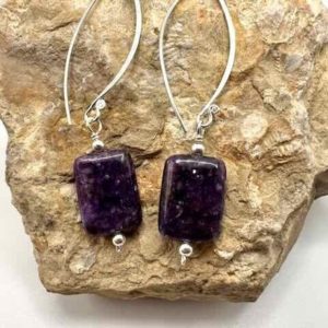 Shop Lepidolite Earrings! Sterling Silver Lepidolite Dangle Earrings / Boho Earrings / Long Earrings / Jewelry Sale / Handmade Earrings / Gift For Her | Natural genuine Lepidolite earrings. Buy crystal jewelry, handmade handcrafted artisan jewelry for women.  Unique handmade gift ideas. #jewelry #beadedearrings #beadedjewelry #gift #shopping #handmadejewelry #fashion #style #product #earrings #affiliate #ad
