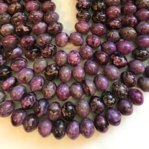 Shop Sugilite Beads! Sugilite 16x12mm Rondelle Gemstone Bead–15.5 inch strand | Natural genuine rondelle Sugilite beads for beading and jewelry making.  #jewelry #beads #beadedjewelry #diyjewelry #jewelrymaking #beadstore #beading #affiliate #ad