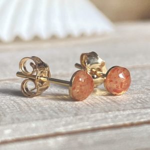 Sunstone Earrings, Sunstone Stud Earrings, Gemstone Earrings, Summer Earrings, Sunstone Jewellery, Sunstone Jewelry, Bridesmaid Gift | Natural genuine Gemstone earrings. Buy crystal jewelry, handmade handcrafted artisan jewelry for women.  Unique handmade gift ideas. #jewelry #beadedearrings #beadedjewelry #gift #shopping #handmadejewelry #fashion #style #product #earrings #affiliate #ad