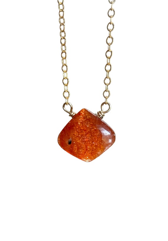 Sunstone Pendant Necklace, Crystal Necklaces For Women, Birthday Gift For Women, Gift For Her