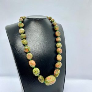 Shop Unakite Necklaces! UNAKITE NECKLACE 00202 | Natural genuine Unakite necklaces. Buy crystal jewelry, handmade handcrafted artisan jewelry for women.  Unique handmade gift ideas. #jewelry #beadednecklaces #beadedjewelry #gift #shopping #handmadejewelry #fashion #style #product #necklaces #affiliate #ad