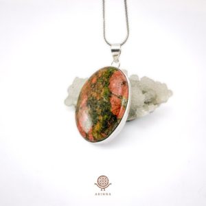Shop Unakite Necklaces! Unakite Necklace – silver plated unakite pendant – beautiful crystal necklace – minimalist crystal necklace – unique crystal necklace | Natural genuine Unakite necklaces. Buy crystal jewelry, handmade handcrafted artisan jewelry for women.  Unique handmade gift ideas. #jewelry #beadednecklaces #beadedjewelry #gift #shopping #handmadejewelry #fashion #style #product #necklaces #affiliate #ad