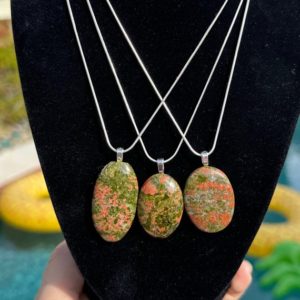Shop Unakite Pendants! Unakite pendant with sterling silver chain – love, compassion & kindness | Natural genuine Unakite pendants. Buy crystal jewelry, handmade handcrafted artisan jewelry for women.  Unique handmade gift ideas. #jewelry #beadedpendants #beadedjewelry #gift #shopping #handmadejewelry #fashion #style #product #pendants #affiliate #ad