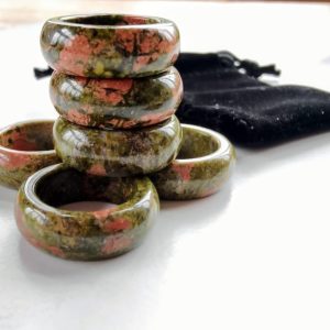 Shop Unakite Rings! Unakite Ring Gemstone Ring. Healing Gemstone Ring. Crystal Gemstone  Unakite Jasper – encourages visionary abilities and sleep | Natural genuine Unakite rings, simple unique handcrafted gemstone rings. #rings #jewelry #shopping #gift #handmade #fashion #style #affiliate #ad