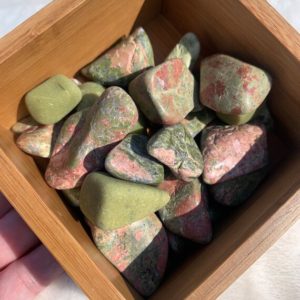 Shop Tumbled Unakite Crystals & Pocket Stones! Unakite Rough Tumbles | Natural genuine stones & crystals in various shapes & sizes. Buy raw cut, tumbled, or polished gemstones for making jewelry or crystal healing energy vibration raising reiki stones. #crystals #gemstones #crystalhealing #crystalsandgemstones #energyhealing #affiliate #ad