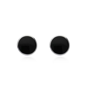 Shop Jet Jewelry! Sterling Silver Whitby Jet 5mm Round Stud Earrings | Natural genuine Jet jewelry. Buy crystal jewelry, handmade handcrafted artisan jewelry for women.  Unique handmade gift ideas. #jewelry #beadedjewelry #beadedjewelry #gift #shopping #handmadejewelry #fashion #style #product #jewelry #affiliate #ad