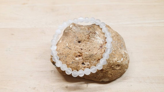White Selenite Bracelet. Stretch Elastic Bracelets 6mm Stones 19cm. Stacking Bracelets For Women. Reiki Jewelry Uk. Gemini Jewelry.