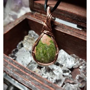 Shop Unakite Pendants! Wire Wrapped Pendant, Unakite, Raw Copper, Handmade With Love | Natural genuine Unakite pendants. Buy crystal jewelry, handmade handcrafted artisan jewelry for women.  Unique handmade gift ideas. #jewelry #beadedpendants #beadedjewelry #gift #shopping #handmadejewelry #fashion #style #product #pendants #affiliate #ad