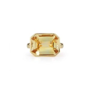 Yellow Sapphire Ring, Emerald Cut Sapphire Ring, 925 Sterling Silver, Bespoke Ring, Solitaire Ring, Engagement & Wedding Ring | Natural genuine Array rings, simple unique alternative gemstone engagement rings. #rings #jewelry #bridal #wedding #jewelryaccessories #engagementrings #weddingideas #affiliate #ad