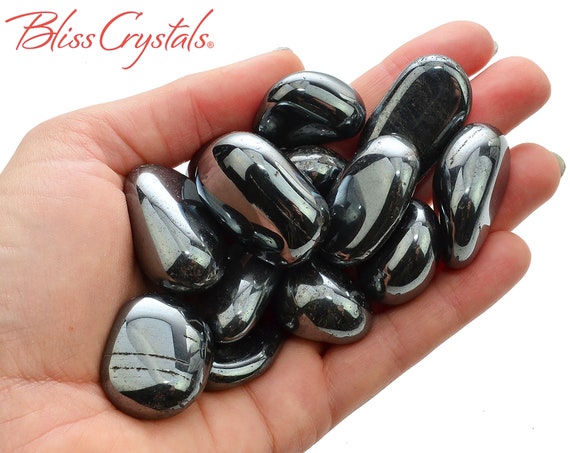 1 Large Hematite Tumbled Stone For Grounding Healing Crystal And Stone #ht07