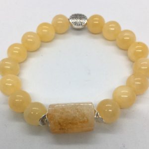 14 and 10mm ~ Aragonite and Citrine Reiki Charged Bracelet | Natural genuine Aragonite bracelets. Buy crystal jewelry, handmade handcrafted artisan jewelry for women.  Unique handmade gift ideas. #jewelry #beadedbracelets #beadedjewelry #gift #shopping #handmadejewelry #fashion #style #product #bracelets #affiliate #ad