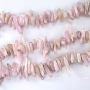 Shop Kunzite Chip & Nugget Beads! Kunzite Chip Beads for Jewelry Making; 15" Strand | Gemstone Chip Beads | Approximate Chip Size is 8-30×5-12mm | Natural genuine chip Kunzite beads for beading and jewelry making.  #jewelry #beads #beadedjewelry #diyjewelry #jewelrymaking #beadstore #beading #affiliate #ad