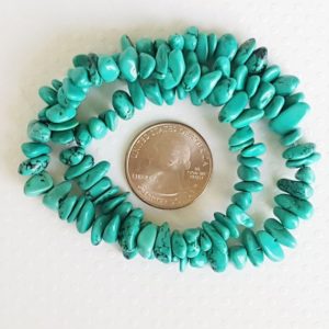 Shop Turquoise Chip & Nugget Beads! 16" Strand Natural Turquoise Chips / Green Turquoise Raw Stones/ Healing Turquoise Stones/Semi Precious stones/December Birthstone | Natural genuine chip Turquoise beads for beading and jewelry making.  #jewelry #beads #beadedjewelry #diyjewelry #jewelrymaking #beadstore #beading #affiliate #ad