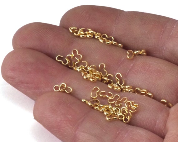 3 Shape Connector Gold Tone Brass 5mm ( 4.2x1.5mm Hole ) Crimp, Findings Cs 2339 Tmlp