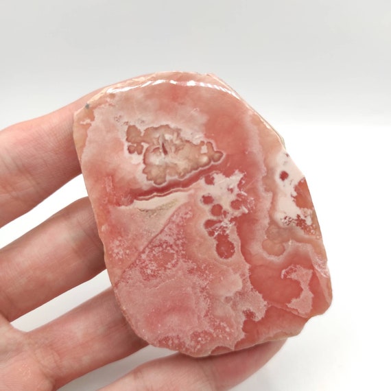 76g Rhodochrosite Slab From Argentina - Natural Pink Red Rhodochrosite - Andalgala, Catamarca, Argentina - Polished Rhodochrosite Crystal