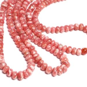 Shop Rhodochrosite Rondelle Beads! AA Quality Rhodochrosite Smooth Rondelle Beads, Rhodochrosite Smooth Beads, Natural Rhodochrosite Rondelle Jewelry Making Beads, SKU2159 | Natural genuine rondelle Rhodochrosite beads for beading and jewelry making.  #jewelry #beads #beadedjewelry #diyjewelry #jewelrymaking #beadstore #beading #affiliate #ad