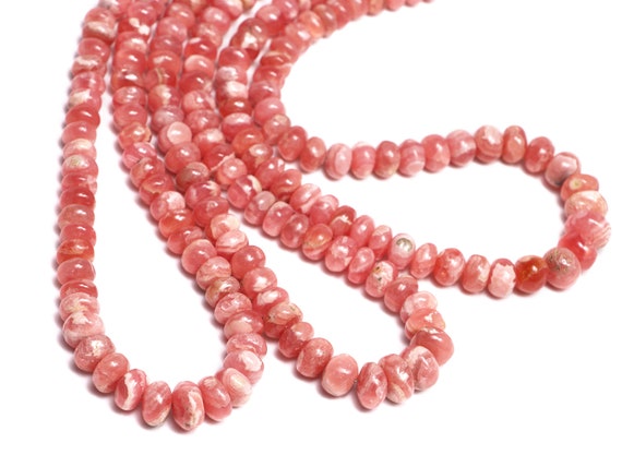 Aa Quality Rhodochrosite Smooth Rondelle Beads, Rhodochrosite Smooth Beads, Natural Rhodochrosite Rondelle Jewelry Making Beads, Sku2159