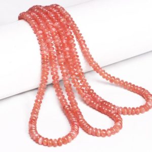 Shop Rhodochrosite Rondelle Beads! AA Quality Rhodochrosite Smooth Rondelle Beads, Rhodochrosite Smooth Beads, Rhodochrosite Rondelle Beads, Jewelry Making Beads, SKU2158 | Natural genuine rondelle Rhodochrosite beads for beading and jewelry making.  #jewelry #beads #beadedjewelry #diyjewelry #jewelrymaking #beadstore #beading #affiliate #ad