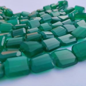 Aaa Green Onyx Faceted Nuggets | 10-13 Mm Green Onyx Faceted Nugget Beads | 8″ Natural Green Onyx Faceted Flat Nugget ,  Wholesale Beads | | Natural genuine beads Gemstone beads for beading and jewelry making.  #jewelry #beads #beadedjewelry #diyjewelry #jewelrymaking #beadstore #beading #affiliate #ad