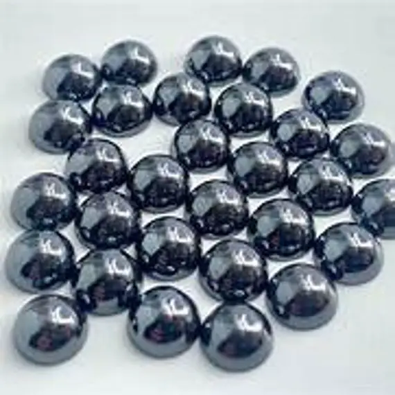 Aaa Hematite Round Shape Cabochon Gemstone 2mm 2.5mm 3mm 4mm 5mm 6mm 7mm 8mm 9mm 10mm 11mm 12mm 13mm 14mm 15mm Calibrated Size. Hematite Cab