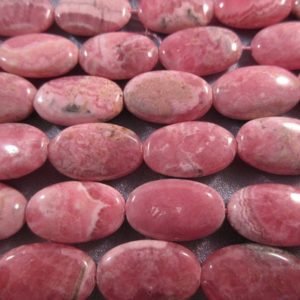Shop Rhodochrosite Bead Shapes! Argentina Rhodochrosite Oval Beads 19pcs | Natural genuine other-shape Rhodochrosite beads for beading and jewelry making.  #jewelry #beads #beadedjewelry #diyjewelry #jewelrymaking #beadstore #beading #affiliate #ad
