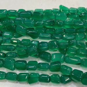 Shop Onyx Chip & Nugget Beads! Beautiful Smooth Natural Green Onyx Nugget Beads, 10 Inches Strand 9-12 MM Smooth Onyx Bead An Amazing Item | Natural genuine chip Onyx beads for beading and jewelry making.  #jewelry #beads #beadedjewelry #diyjewelry #jewelrymaking #beadstore #beading #affiliate #ad