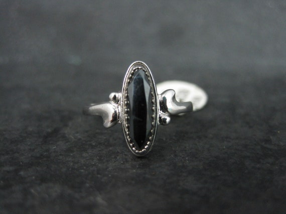 Dainty Sterling Hematite Ring Sizes 5 And 5.5