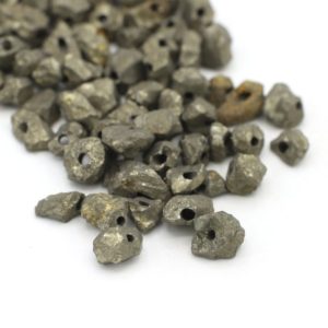 Genuine Raw Faceted Pyrite Nugget Beads for Jewelry 5-8 mm  20pcs | Natural genuine chip Gemstone beads for beading and jewelry making.  #jewelry #beads #beadedjewelry #diyjewelry #jewelrymaking #beadstore #beading #affiliate #ad