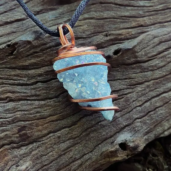 Geode Stone Necklace | Celestite Pendant | Breath Of Life Geode Necklace | Aquarius Necklace
