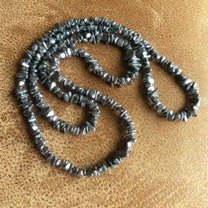 Shop Hematite Necklaces! Hematite Chip Necklace, Vintage Hematite Strand Necklace | Natural genuine Hematite necklaces. Buy crystal jewelry, handmade handcrafted artisan jewelry for women.  Unique handmade gift ideas. #jewelry #beadednecklaces #beadedjewelry #gift #shopping #handmadejewelry #fashion #style #product #necklaces #affiliate #ad