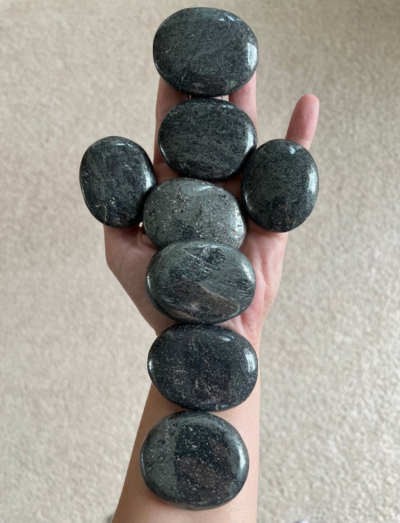 Hematite Palm Stones. Hematite Stones, Protection Stones, Meditation Crystals, Pain Relief, Reiki Crystals, Root Chakra, Negativity Shield.