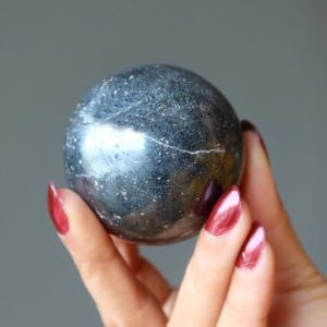 Shop Hematite Shapes! Hematite Sphere, Protection Stone Crystal Ball | Natural genuine stones & crystals in various shapes & sizes. Buy raw cut, tumbled, or polished gemstones for making jewelry or crystal healing energy vibration raising reiki stones. #crystals #gemstones #crystalhealing #crystalsandgemstones #energyhealing #affiliate #ad